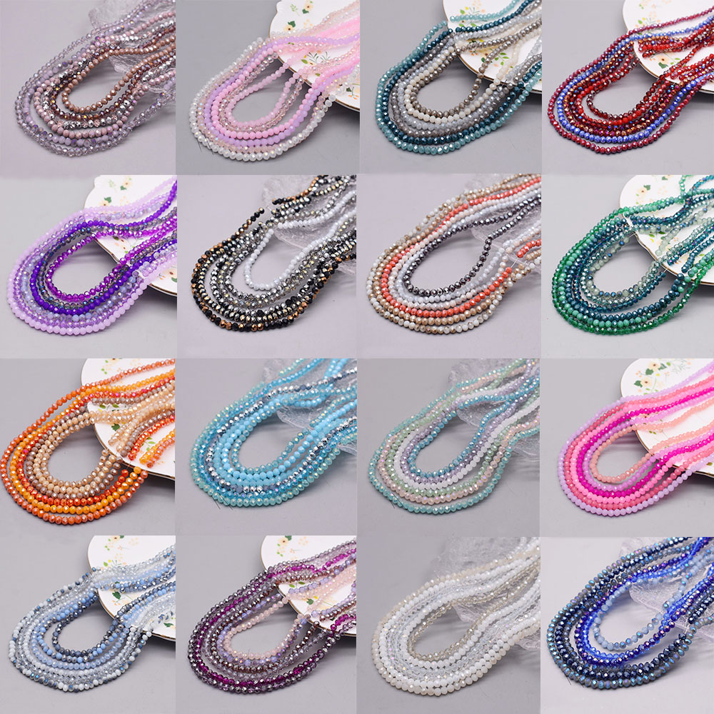 Glass Seed Beads 2Mm Jewelry Making - Esquema de colores, 6 hebras/bolsa, cuentas
