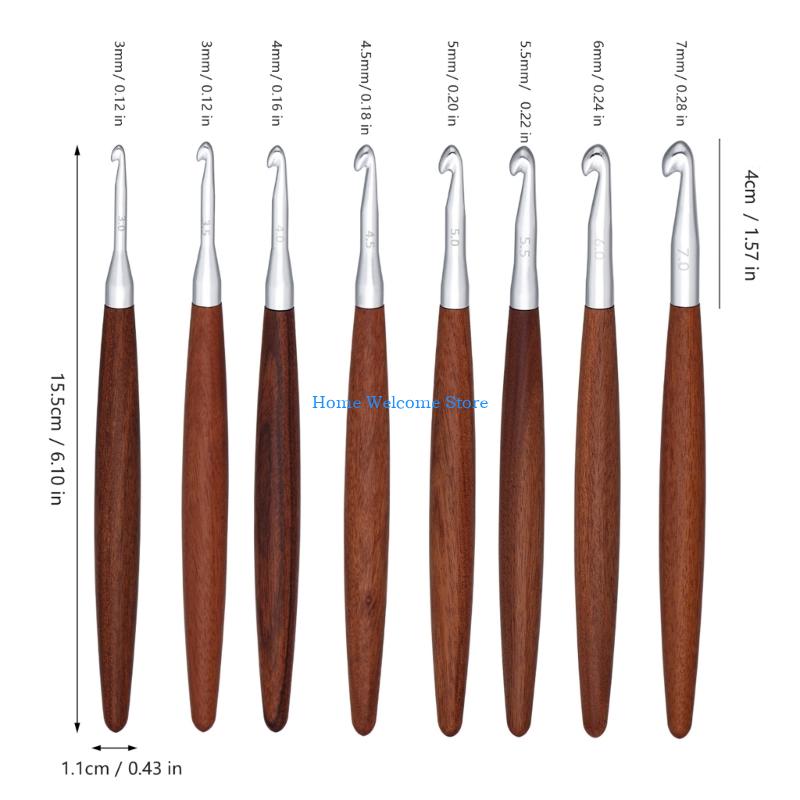 Gancho ganchillo con madera F6 - Wooden Crochet Hooks Ergonomic Handle reseña y precio