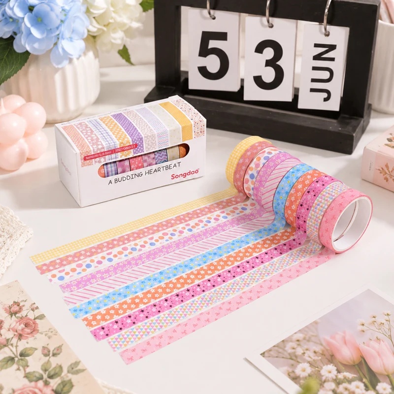 10 rollos de cinta washi flora - Scrapbooking reseña y precio