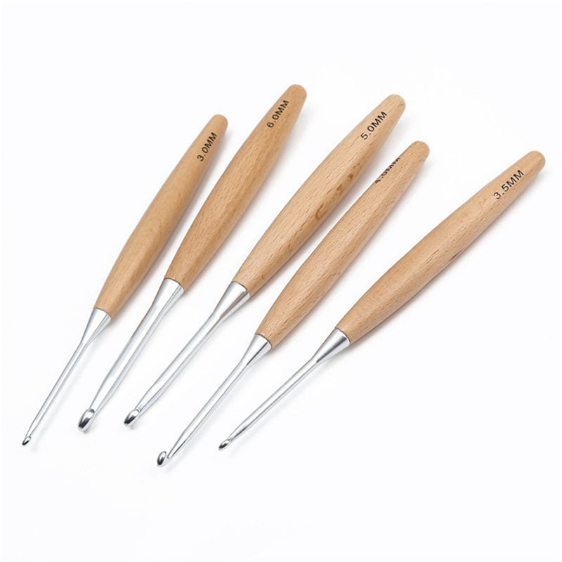 M12K-40 piezas, ganchos de gan - Wooden Crochet Hooks Ergonomic Handle reseña y precio